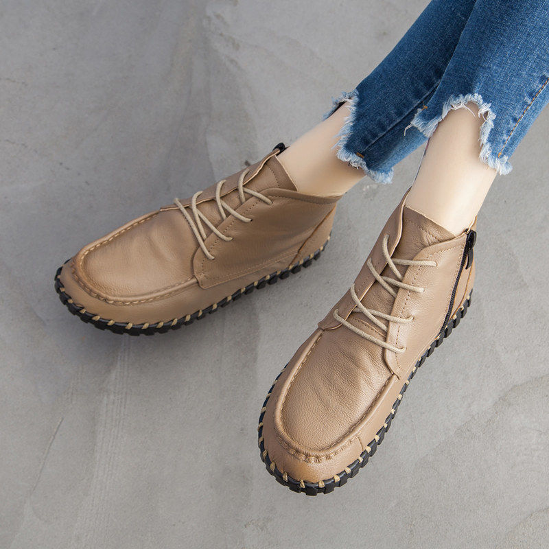 Oxford Lace Up Women - Stivali in vera pelle scarpe oxford