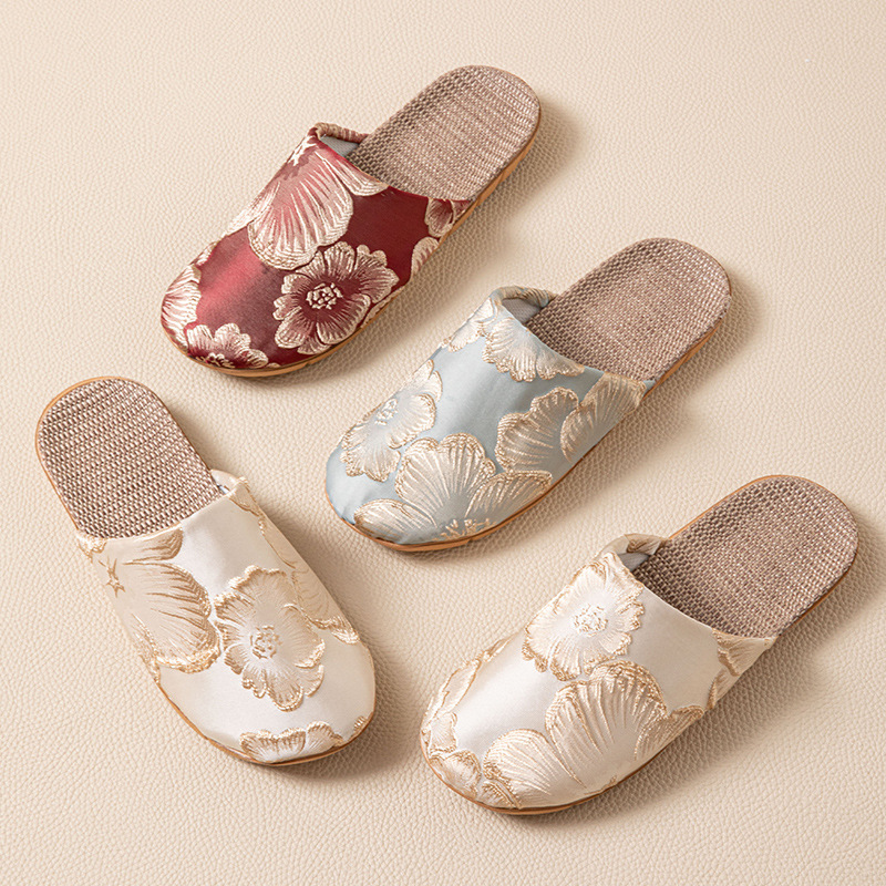 Mule Slip On - Ciabatte Eleganti in Seta per Donna,