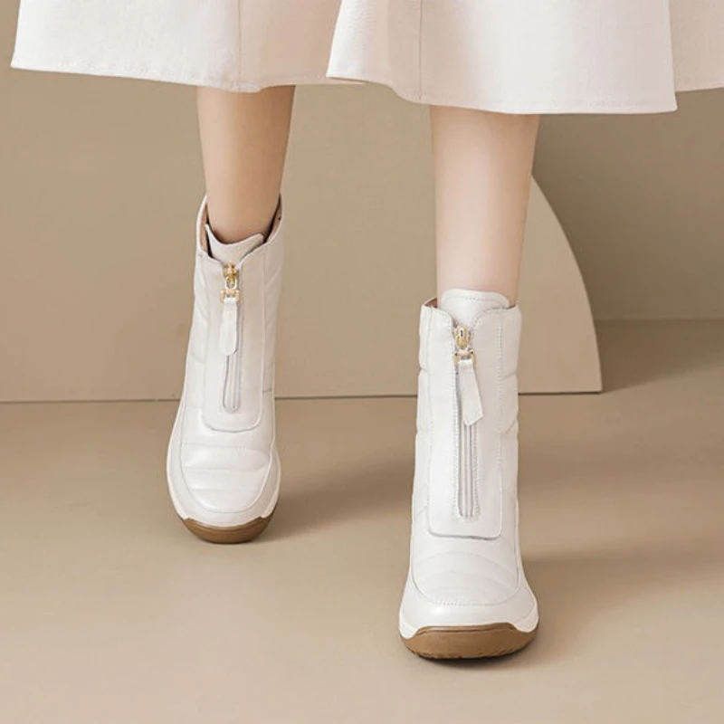 Women'S Shoes Trending 2025 - Stivaletti Punta tonda impermeabili con cerniera