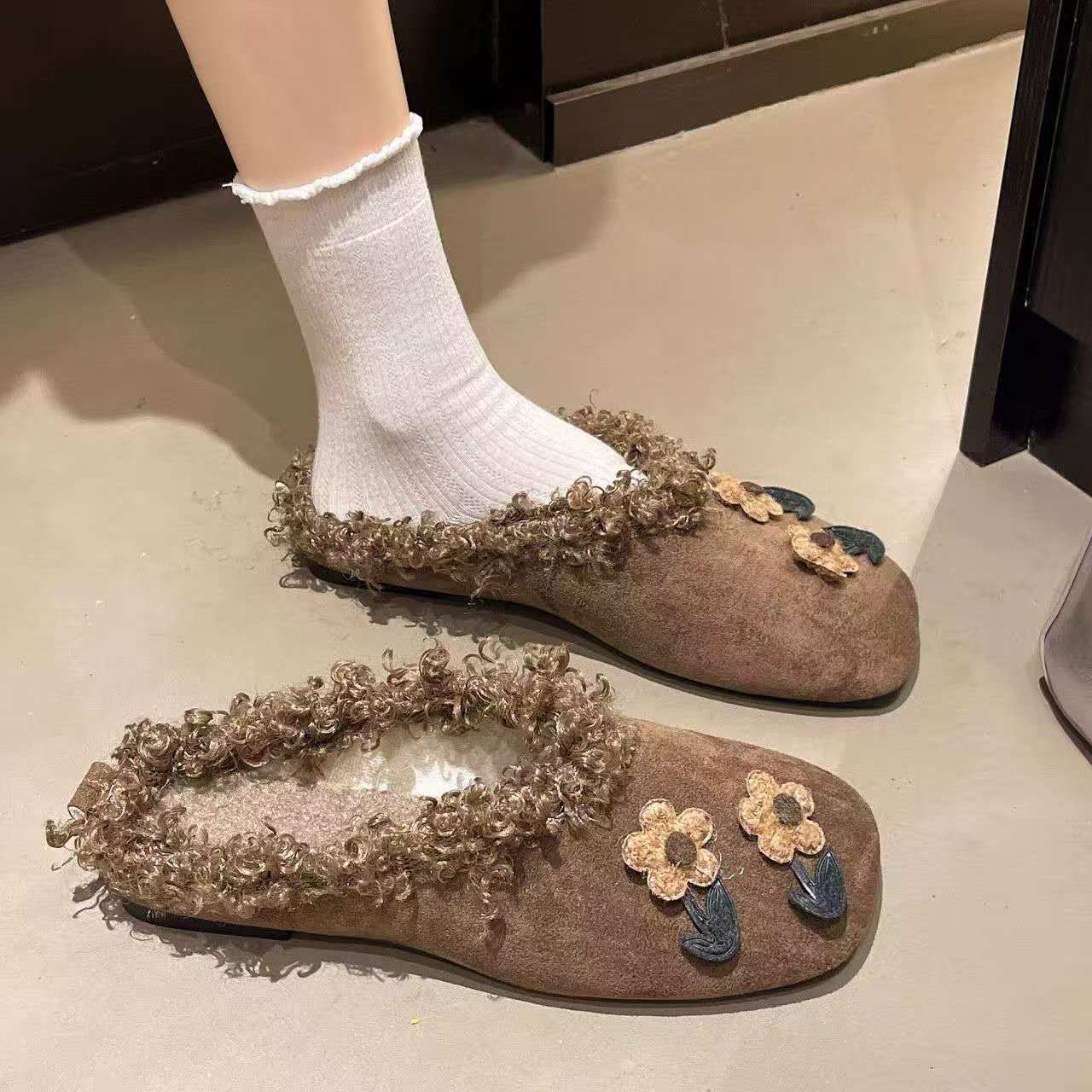 Women'S Shoes Hands Free - 2026 Pantofole piatte in peluche autunno