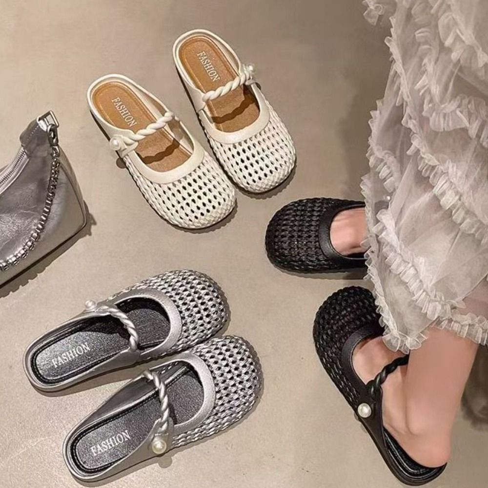 Women'S Shoes Hands Free - Ciabatte Baotou Traspiranti, Sandali Traforati Versatili,