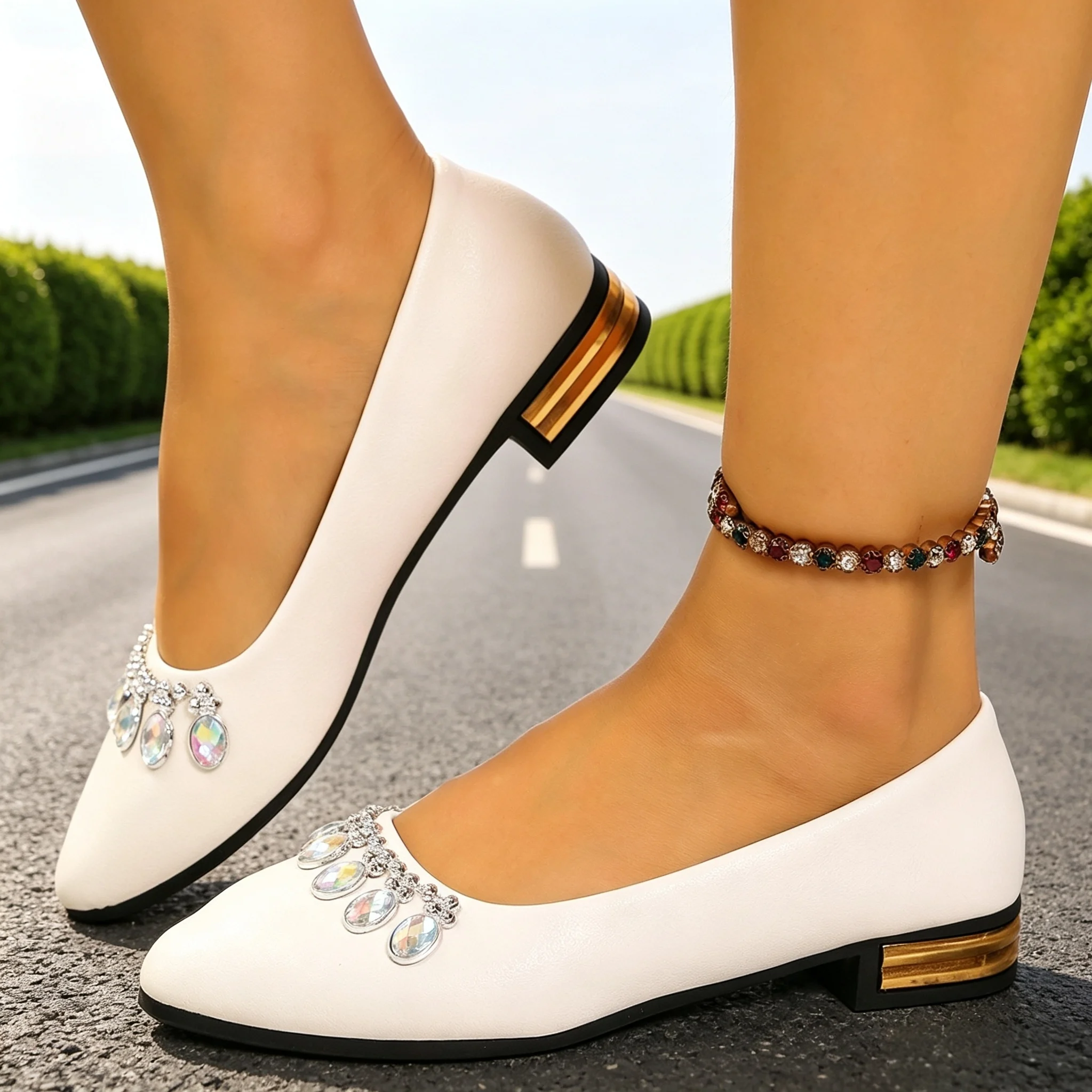Women Shoes Size - Scarpe Basse da Donna a Punta,