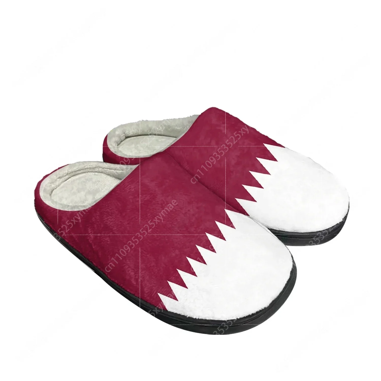 Women Shoes Qatar - Pantofole Personalizzate in Cotone con Bandiera