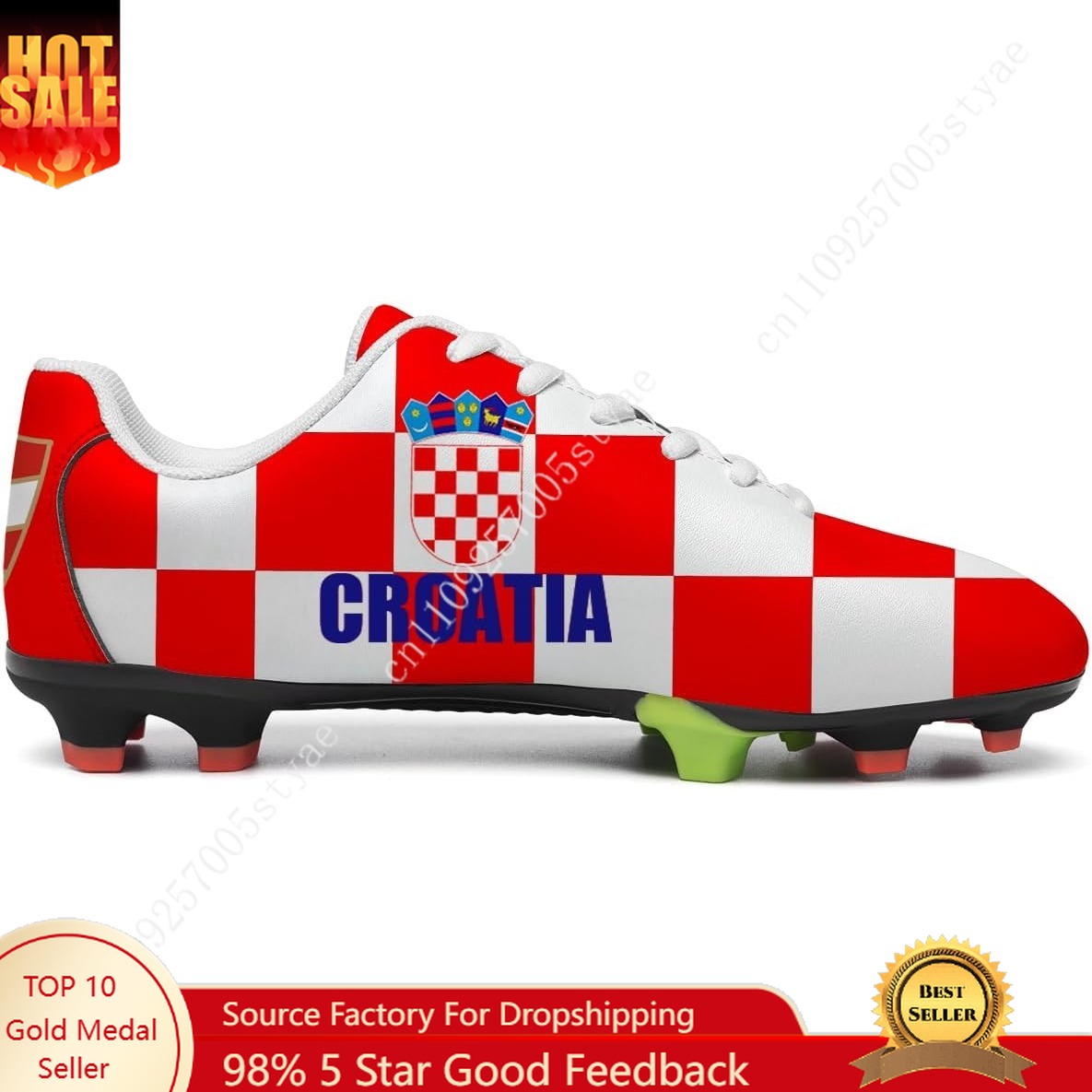 Oxford Lace Up Women - Scarpe da Calcio con Bandiera Croata,