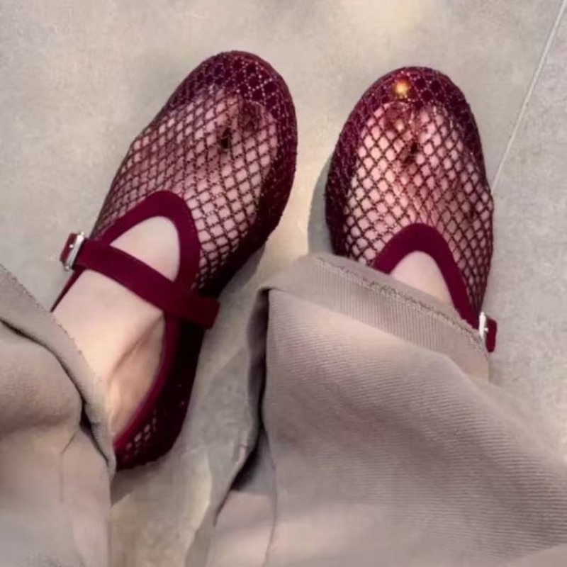 Mule Slip On - Sandali Baotou con strass intagliati da