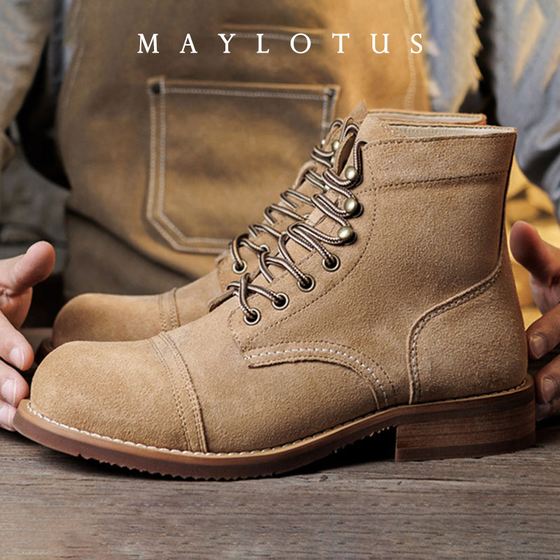 Suede Ankle Boot - Stivali in pelle scamosciata Goodyear-Welted da