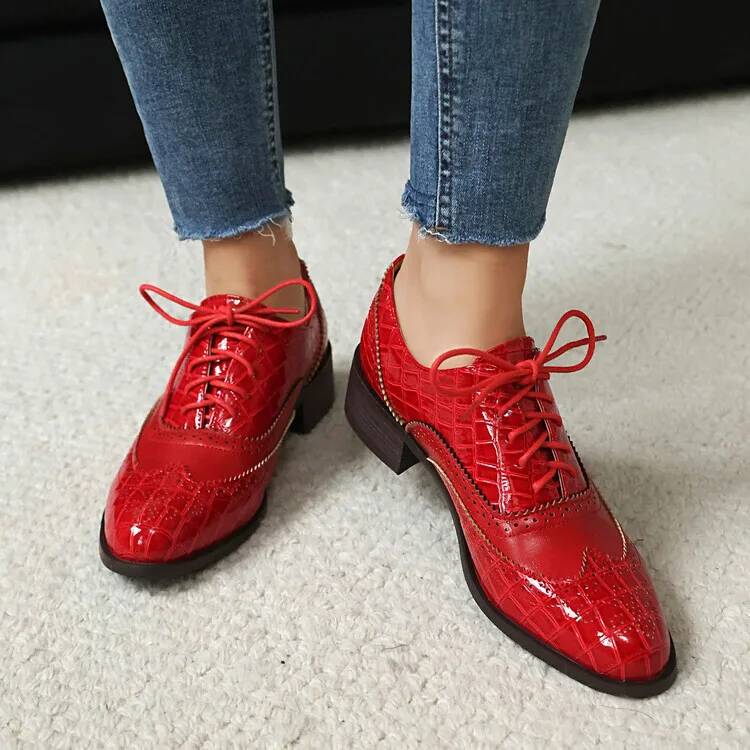 Scarpe basse stringate da donn - Oxford Lace Up Women recensione e prezzo