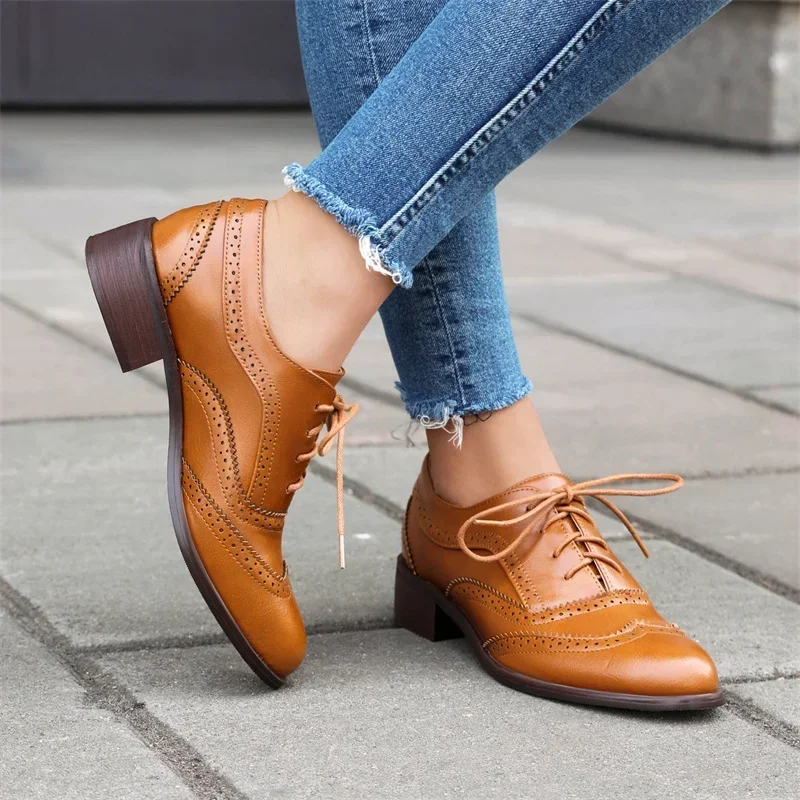 Scarpe basse inglesi da donna  - Oxford Lace Up Women recensione e prezzo