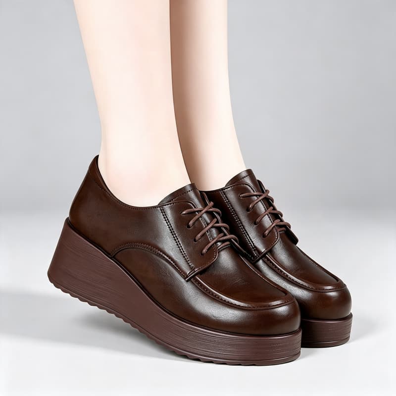 Scarpe con Zeppa in Pelle Morb - Oxford Lace Up Women recensione e prezzo